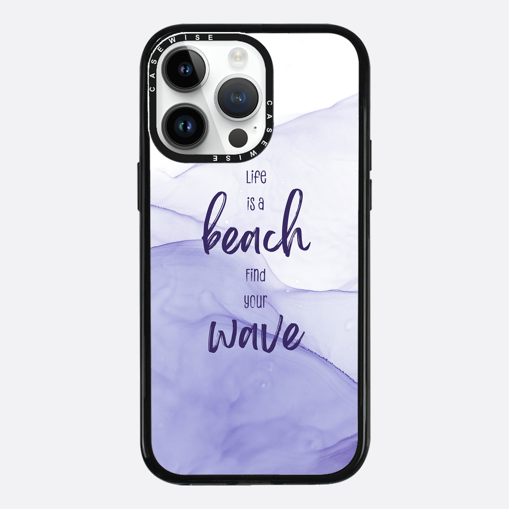 Das Leben ist ein Strand.Finde deine Welle.|Schwimmende Farben - Hülle