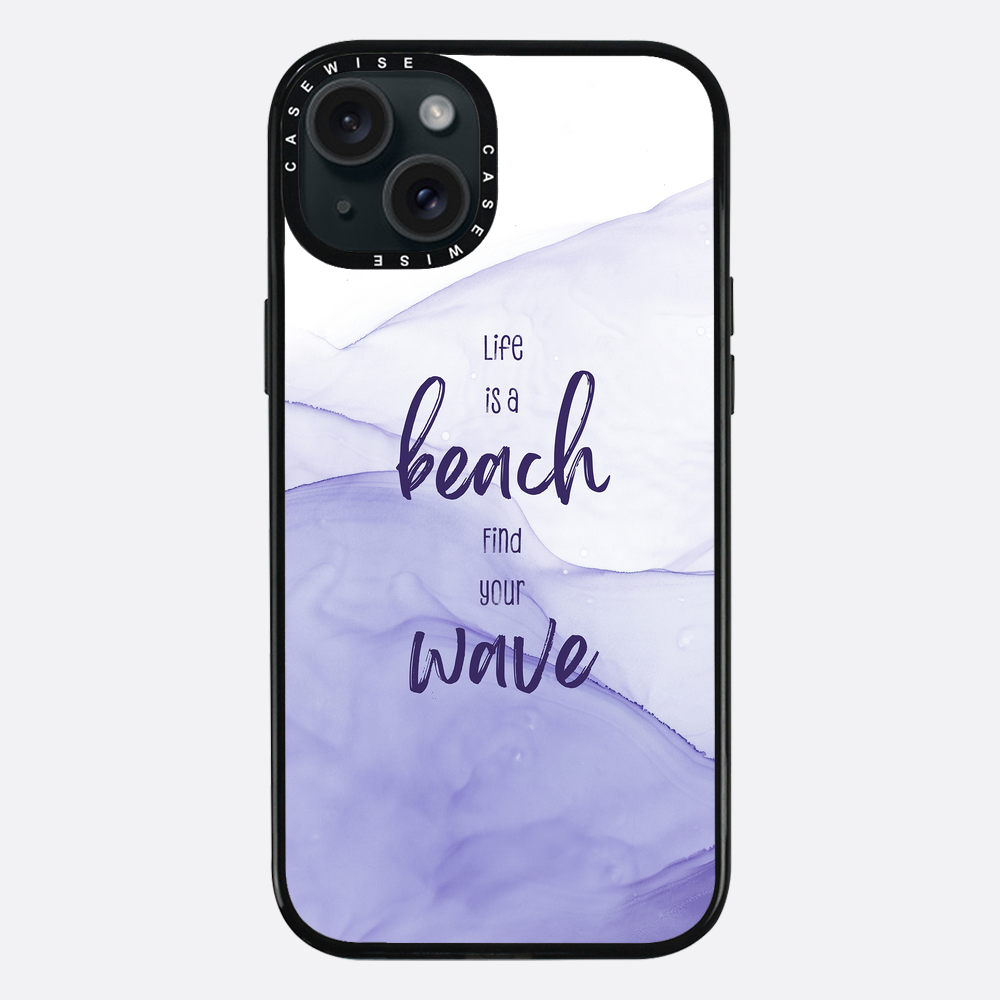 Das Leben ist ein Strand.Finde deine Welle.|Schwimmende Farben - Hülle