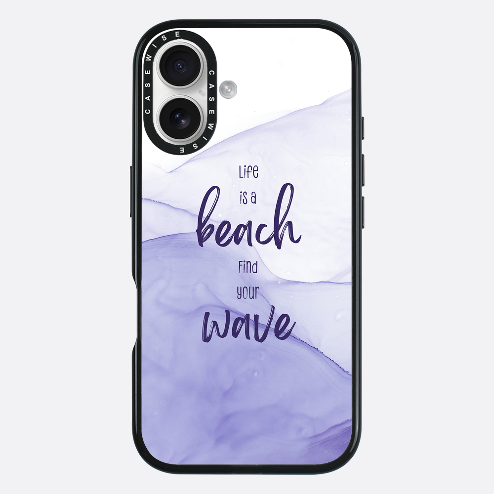 Das Leben ist ein Strand.Finde deine Welle.|Schwimmende Farben - Hülle