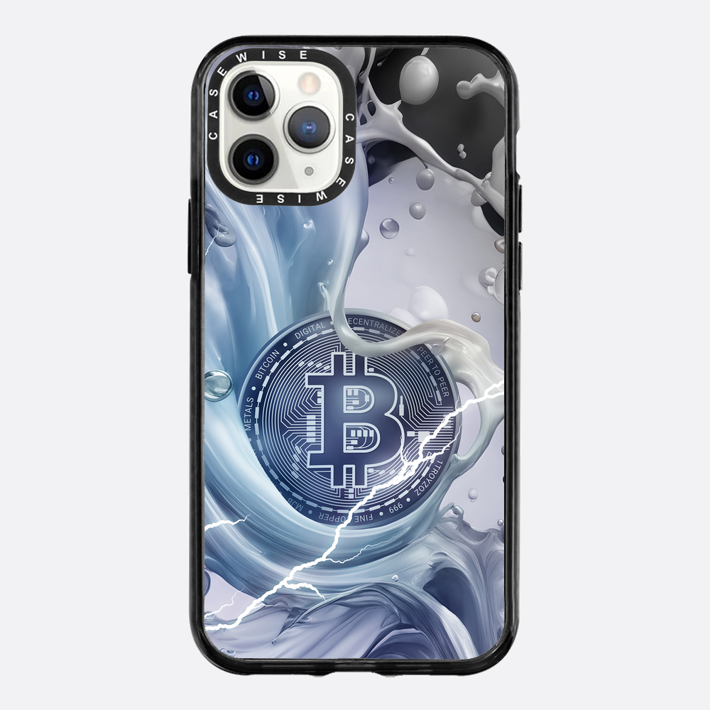 Crypto Art Bitcoin Spritzer - Blau - Hülle