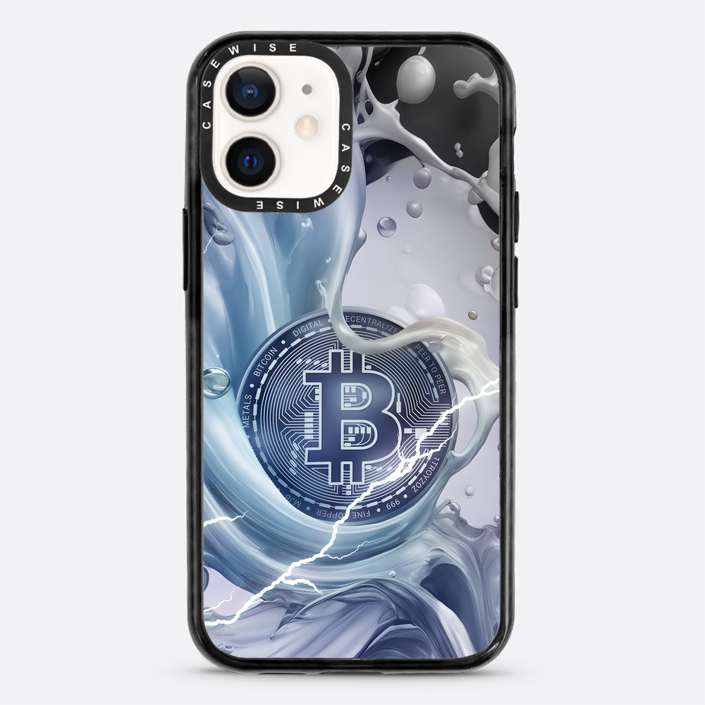 Crypto Art Bitcoin Spritzer - Blau - Hülle
