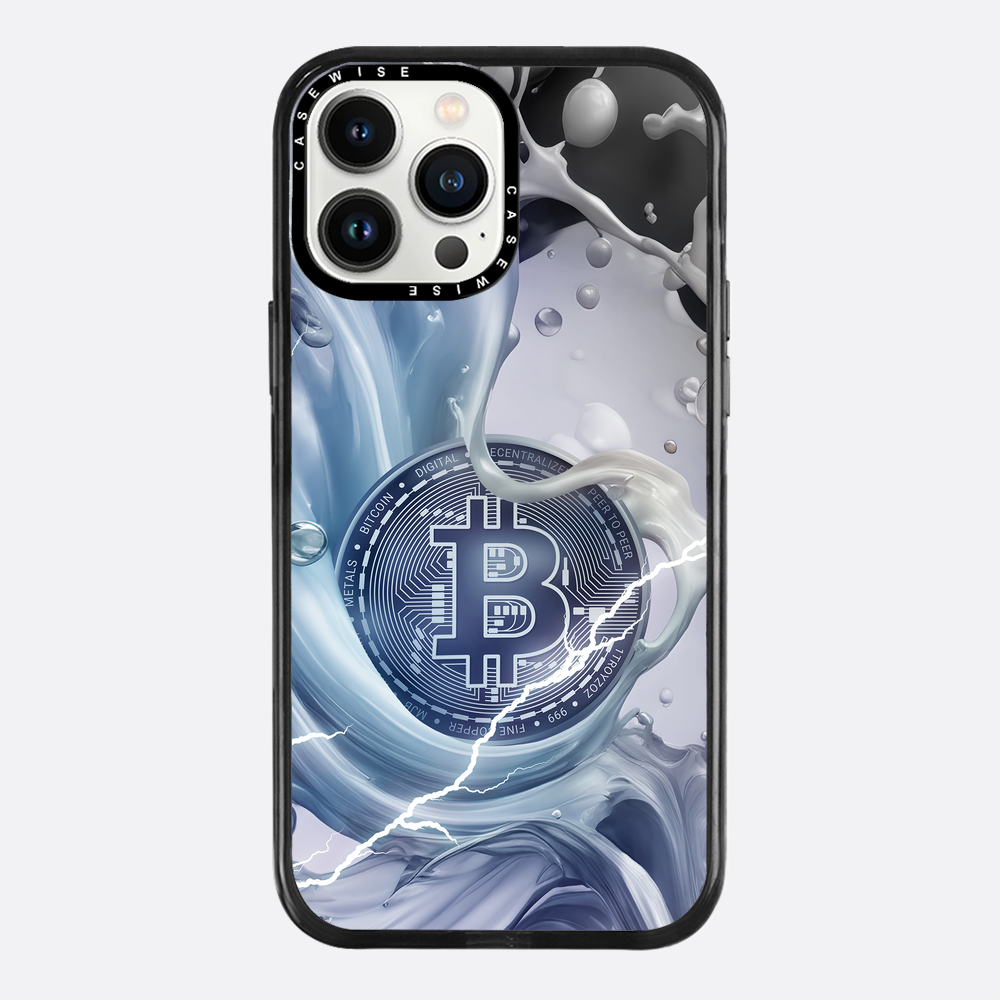Crypto Art Bitcoin Spritzer - Blau - Hülle