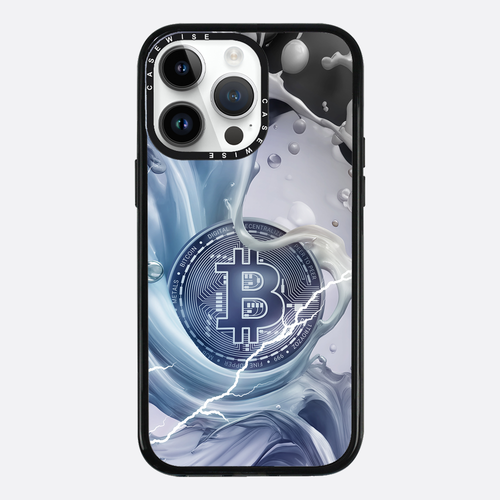 Crypto Art Bitcoin Spritzer - Blau - Hülle