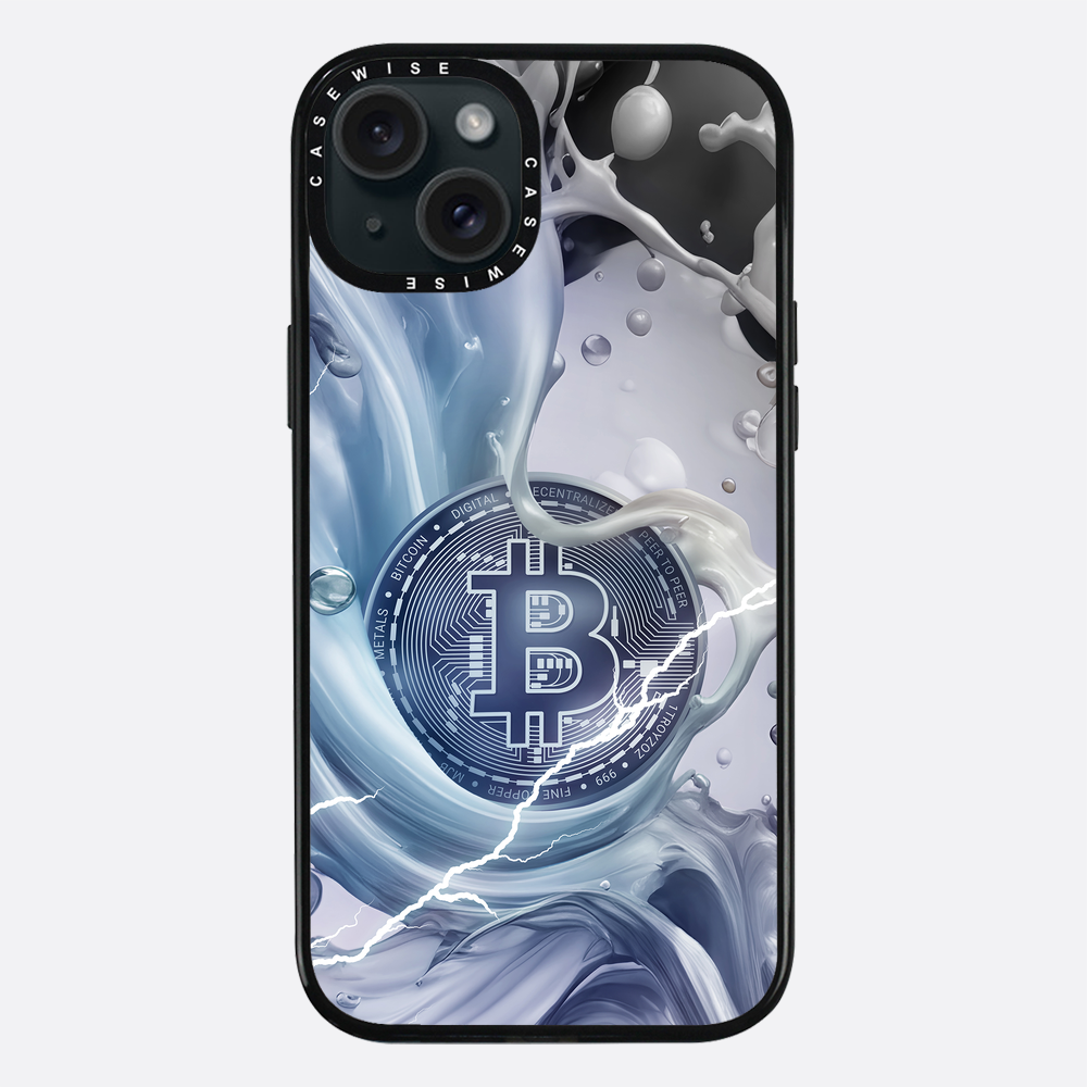 Crypto Art Bitcoin Spritzer - Blau - Hülle