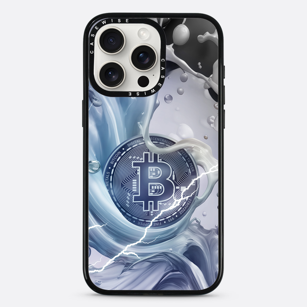 Crypto Art Bitcoin Spritzer - Blau - Hülle