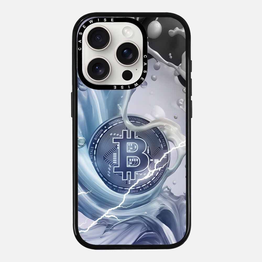 Crypto Art Bitcoin Spritzer - Blau - Hülle