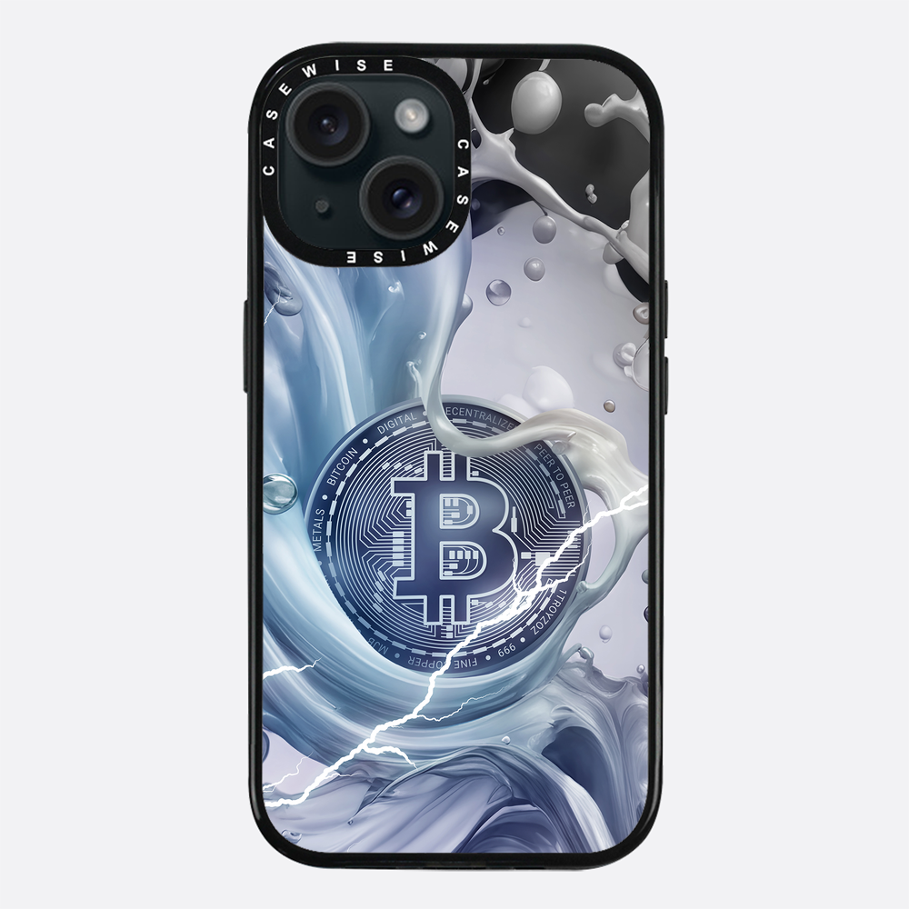 Crypto Art Bitcoin Spritzer - Blau - Hülle