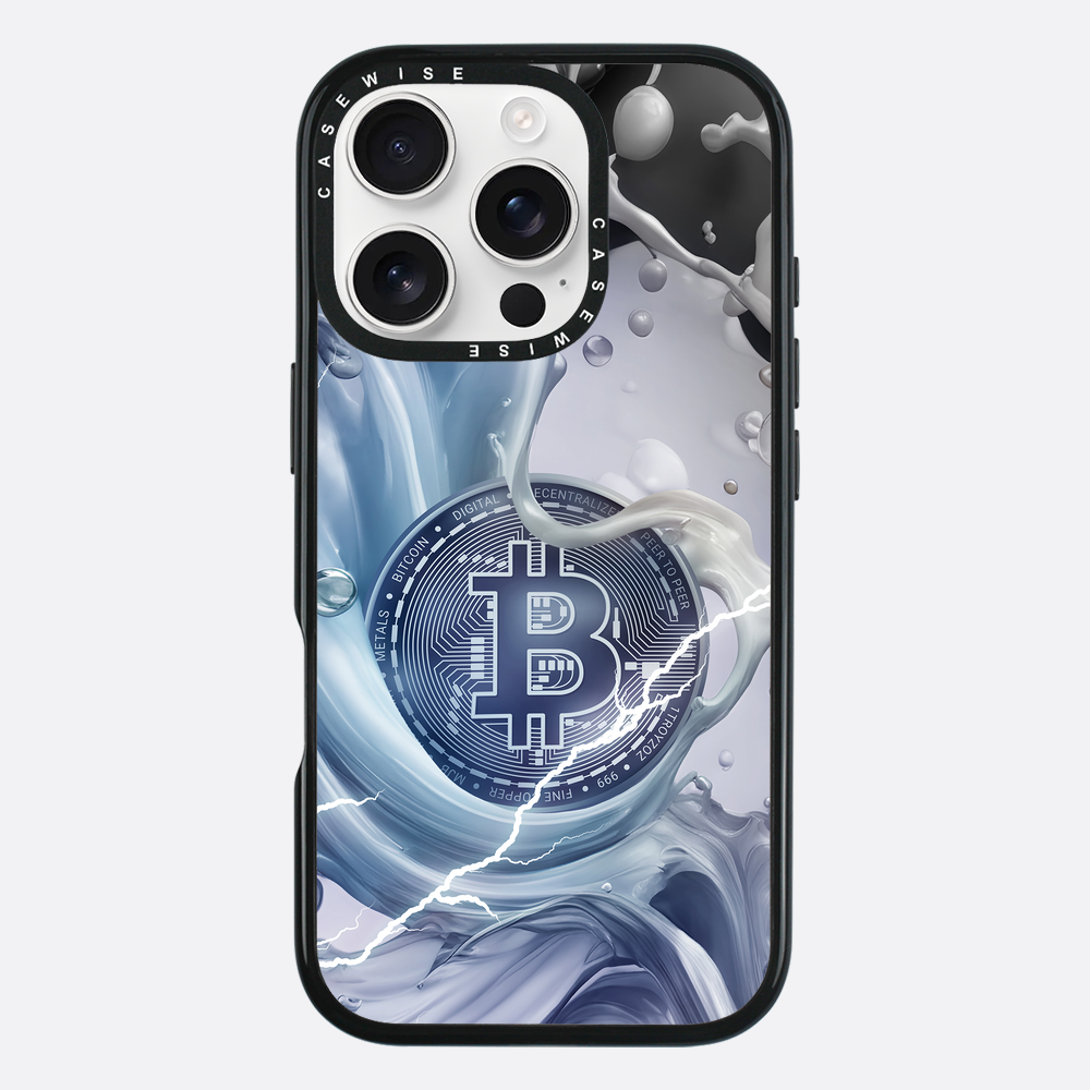 Crypto Art Bitcoin Spritzer - Blau - Hülle