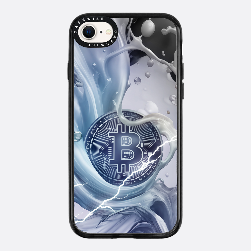 Crypto Art Bitcoin Spritzer - Blau - Hülle