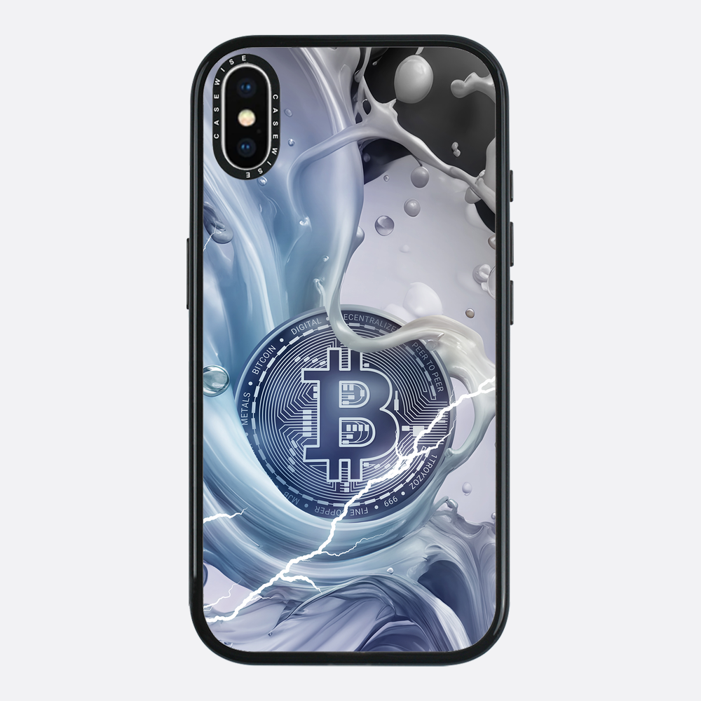 Crypto Art Bitcoin Spritzer - Blau - Hülle
