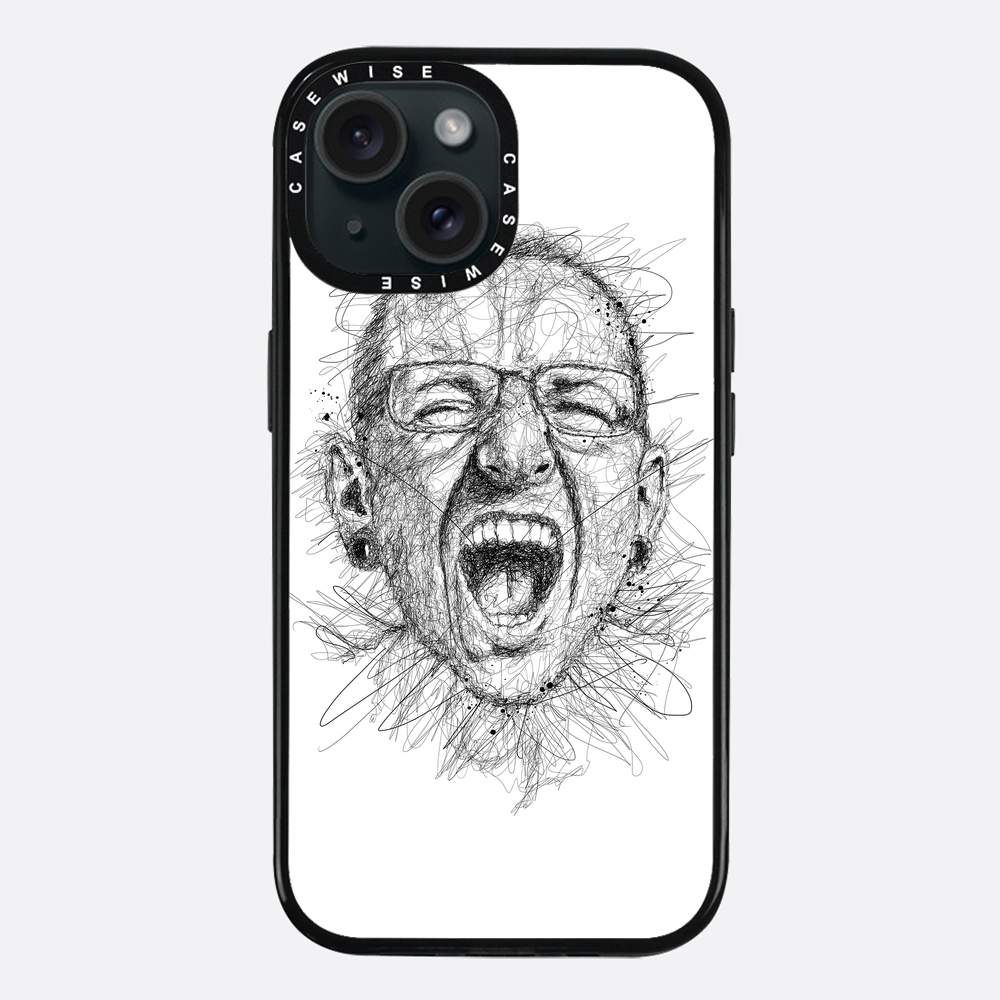 Digital Scribble Art Design, inspiriert von Chester Bennington - Hülle
