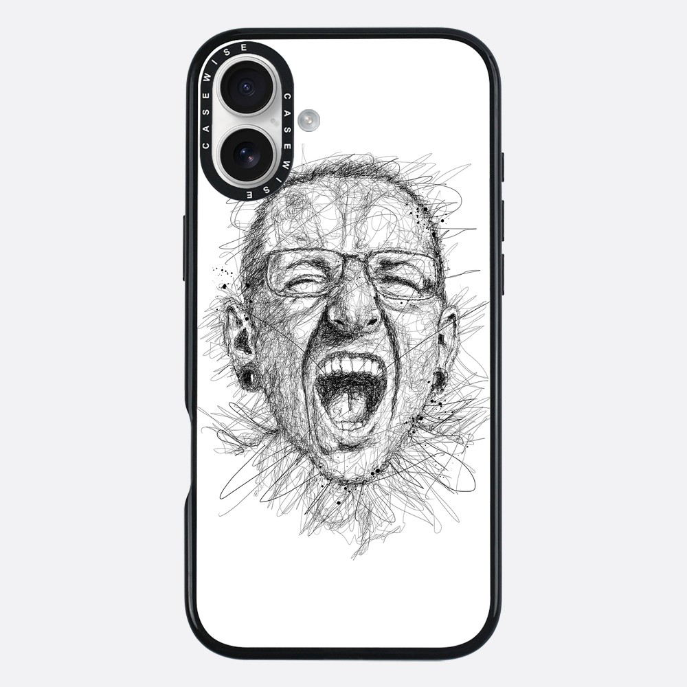 Digital Scribble Art Design, inspiriert von Chester Bennington - Hülle