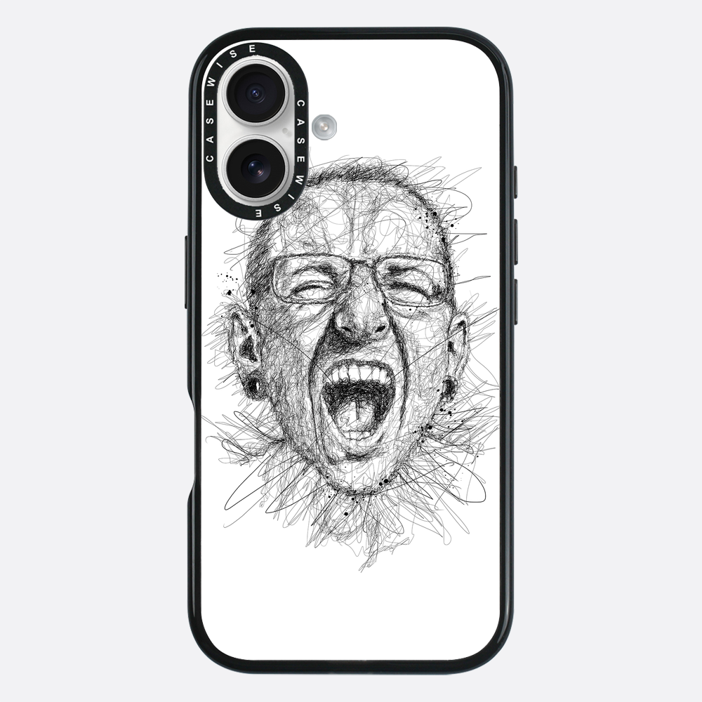 Digital Scribble Art Design, inspiriert von Chester Bennington - Hülle