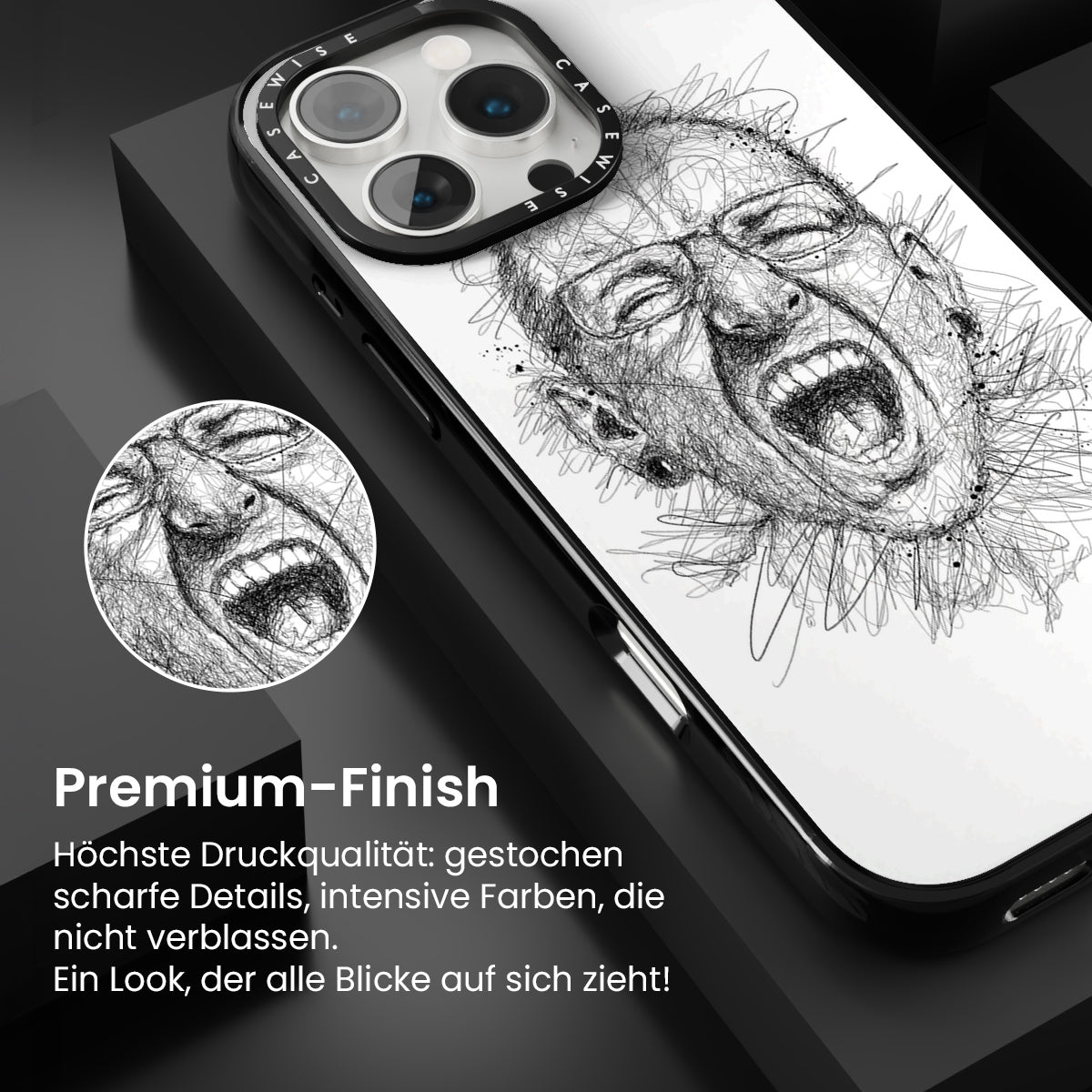 Digital Scribble Art Design, inspiriert von Chester Bennington - Hülle
