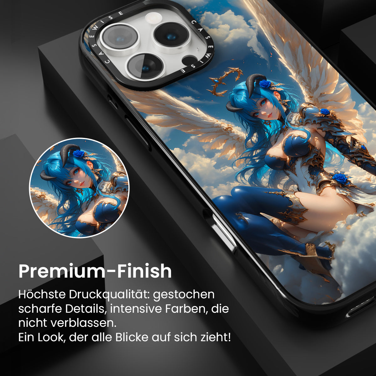 Blauer Engel in Wolken - Hülle