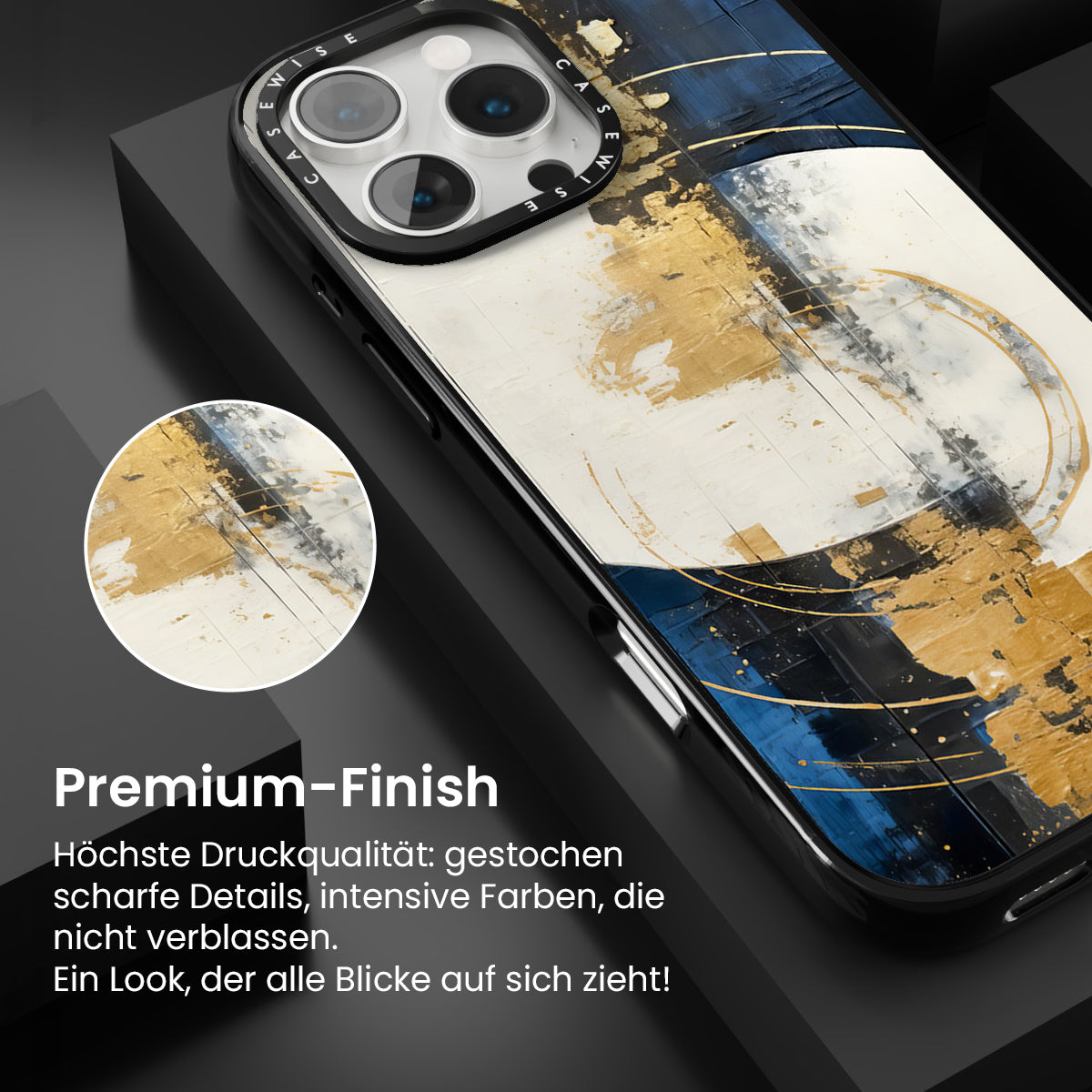 Abstrakte Kunst lodernde Sonne - Hülle