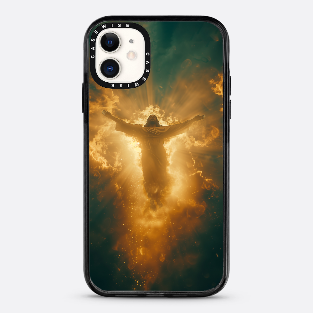 Jesus Christus glüht in den Wolken - Hülle