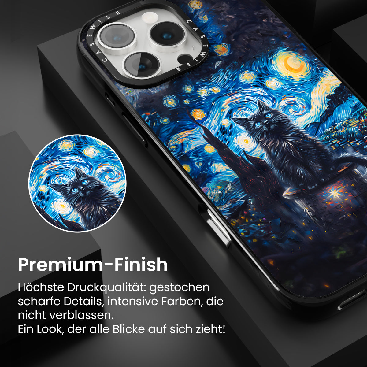 Schwarze Sternennachtkatze - Hülle