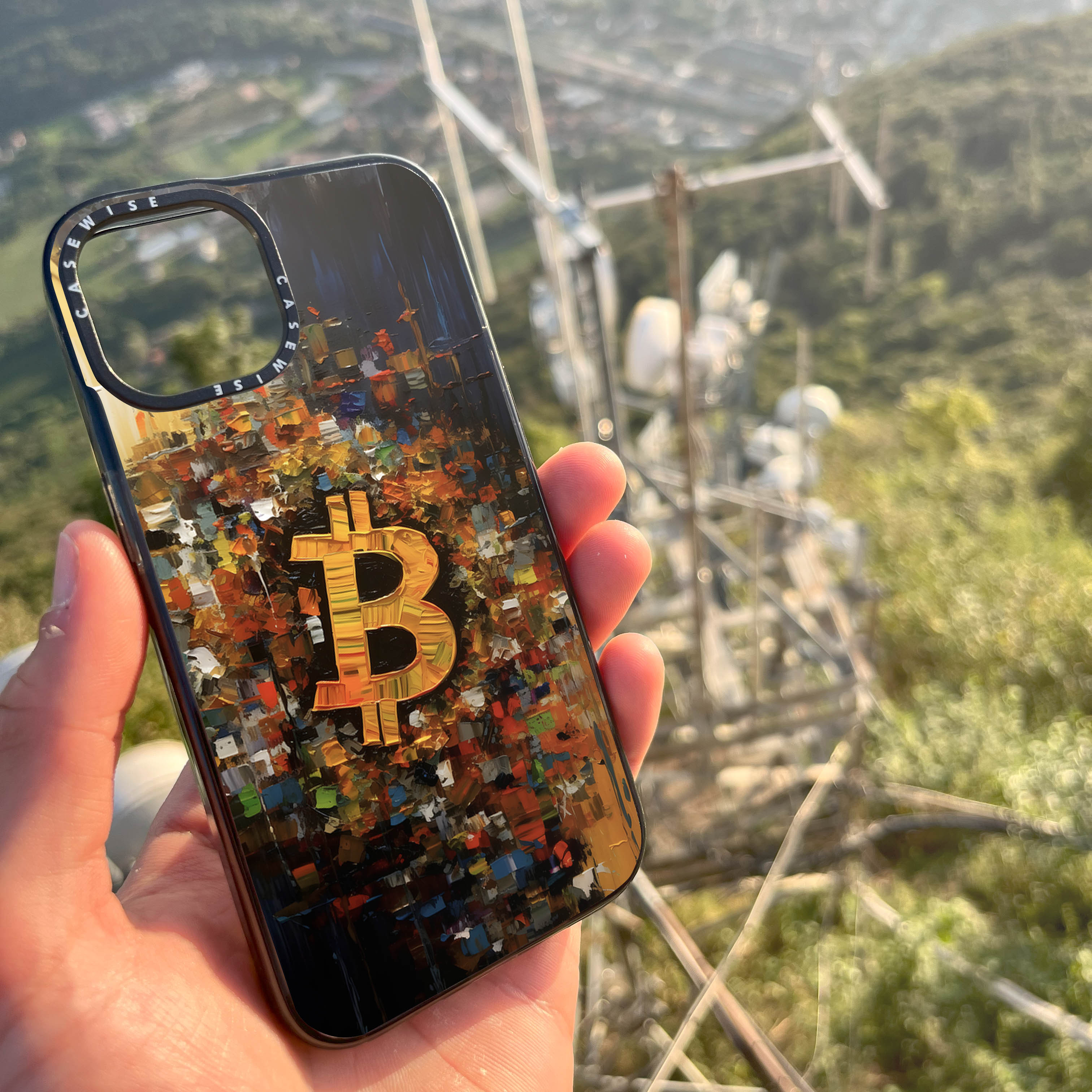 Zusammenfassung Bitcoin -Malerei - Hülle
