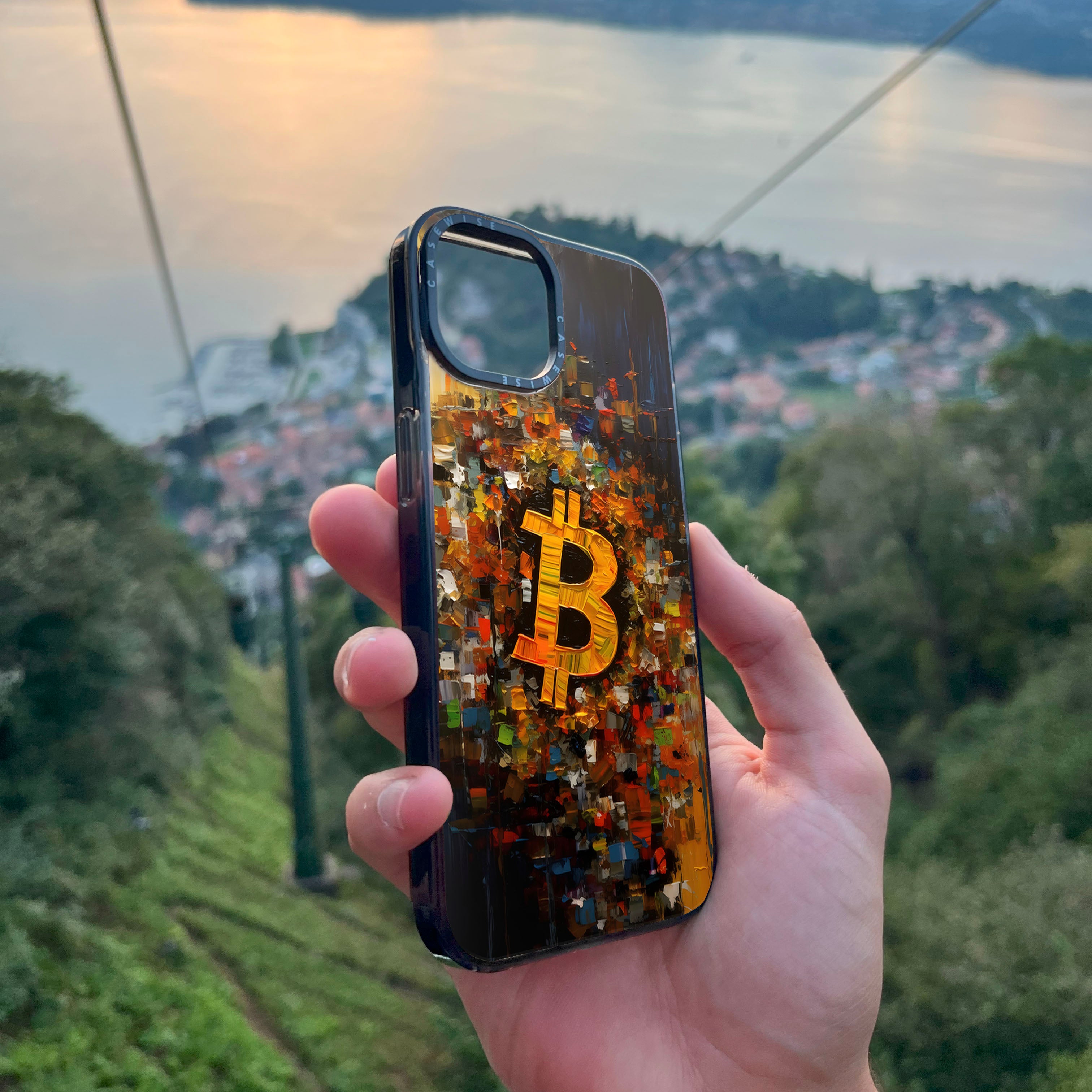 Zusammenfassung Bitcoin -Malerei - Hülle