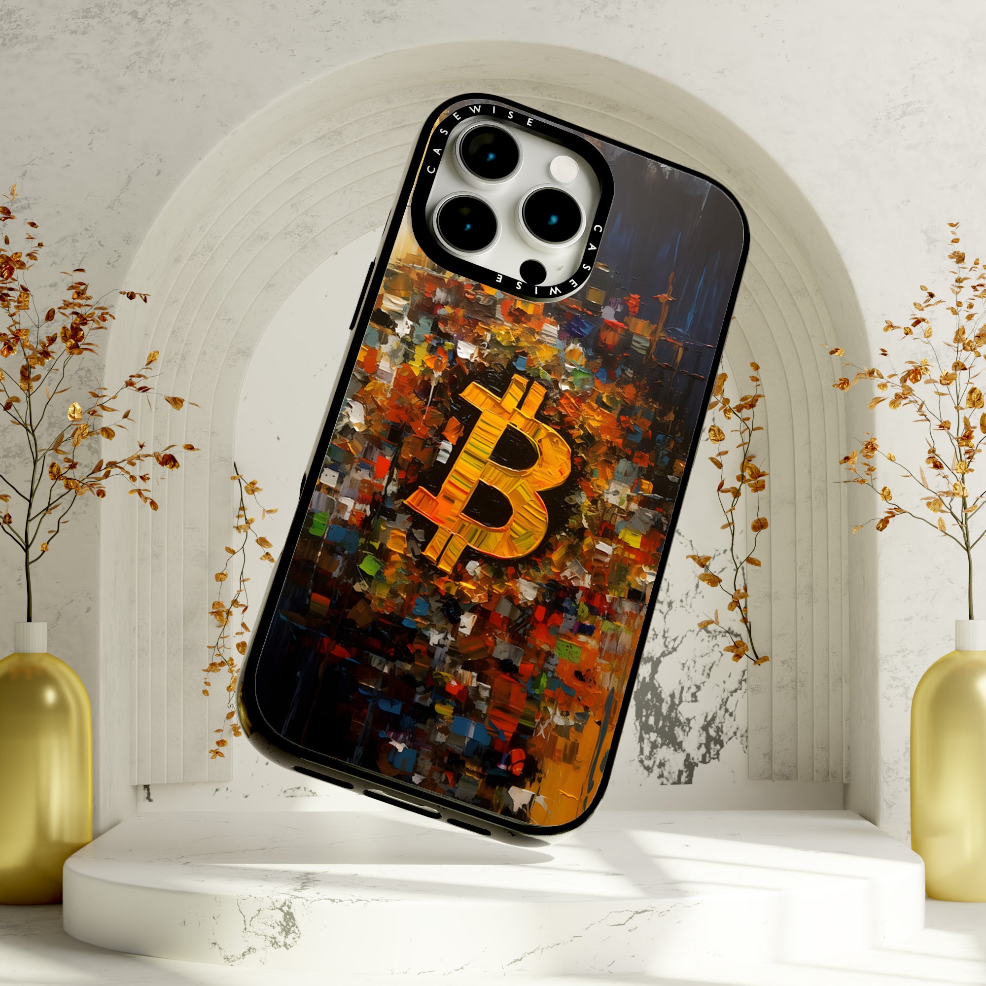 Zusammenfassung Bitcoin -Malerei - Hülle