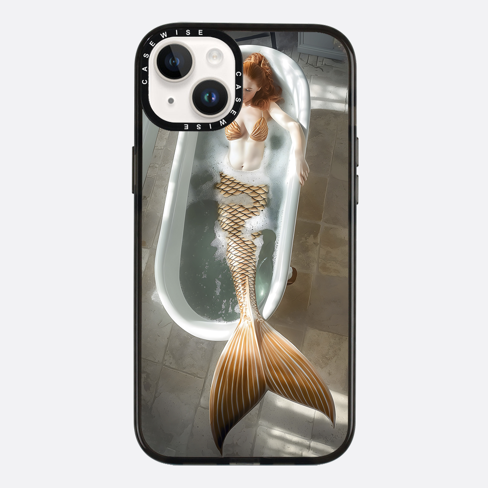 Goldene Meerjungfrau in einer Badewanne - Hülle