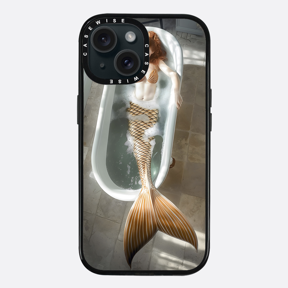 Goldene Meerjungfrau in einer Badewanne - Hülle