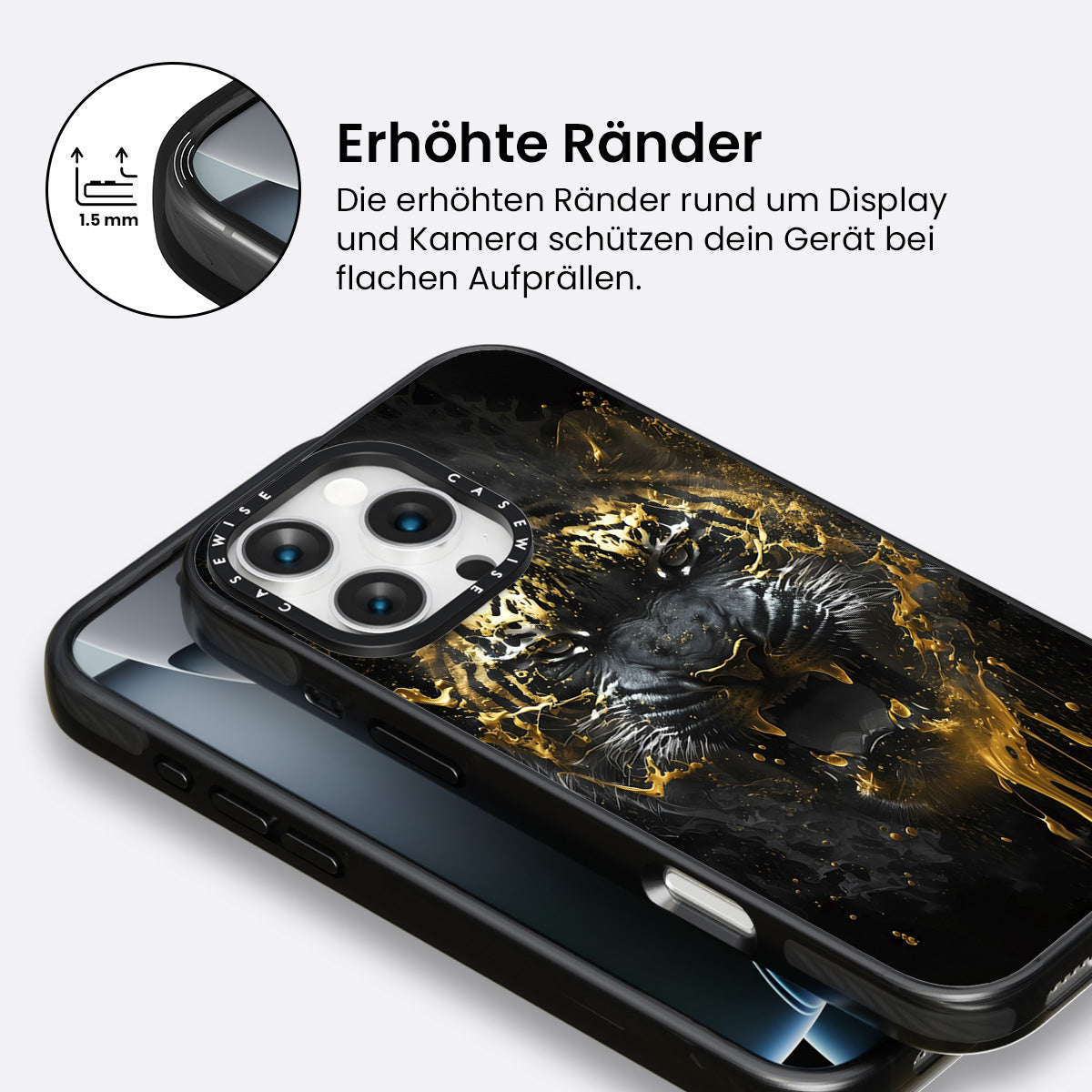 Schwarzer goldener Tiger - Hülle