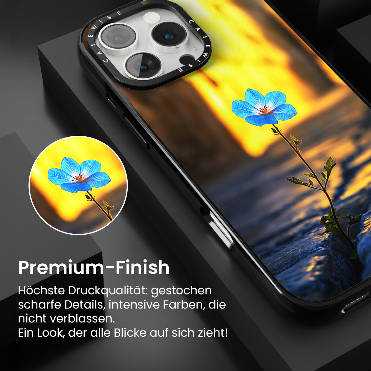Überwindung der steinblauen Blume - Hülle