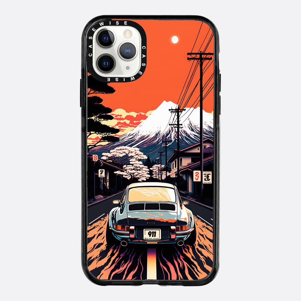 Porsche 911 Retro -Gemälde - Hülle