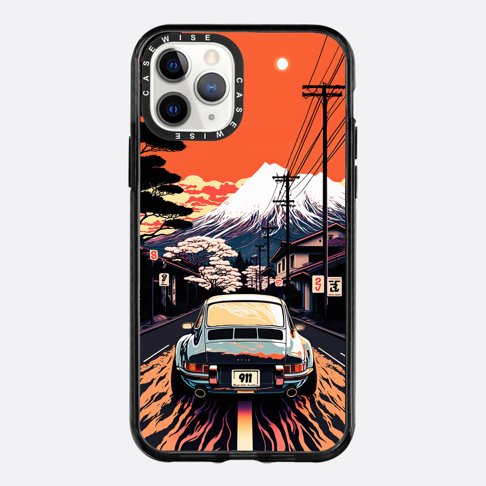 Porsche 911 Retro -Gemälde - Hülle