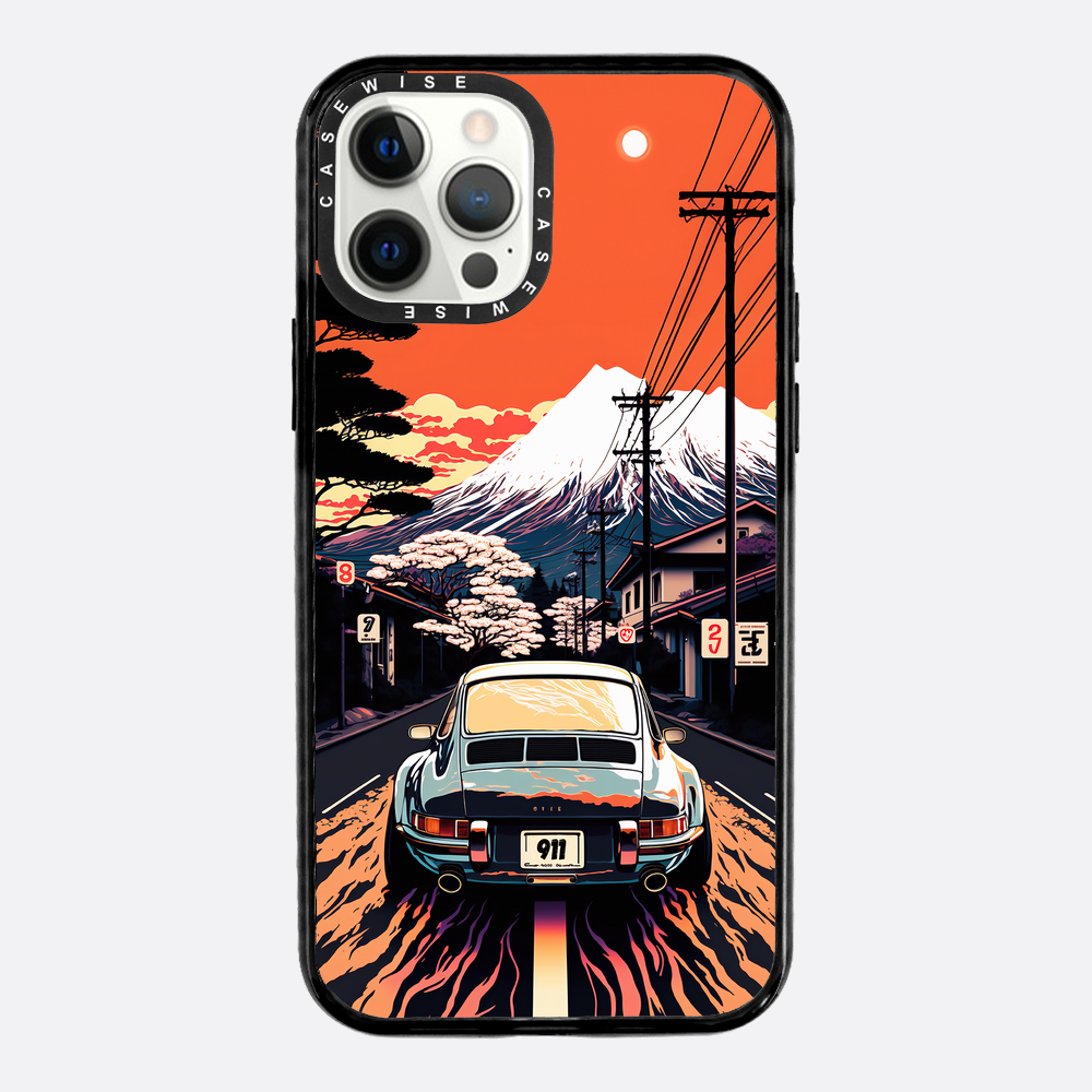 Porsche 911 Retro -Gemälde - Hülle