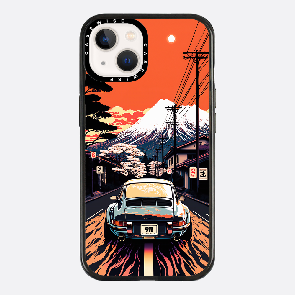 Porsche 911 Retro -Gemälde - Hülle