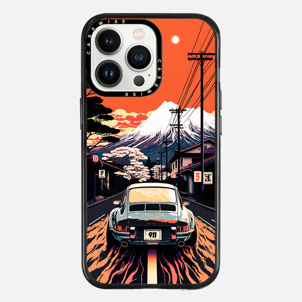 Porsche 911 Retro -Gemälde - Hülle