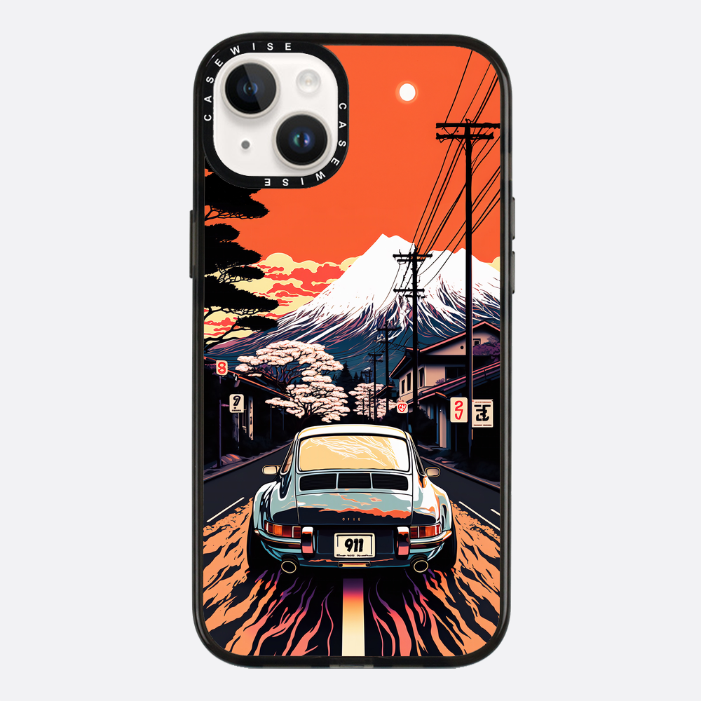 Porsche 911 Retro -Gemälde - Hülle