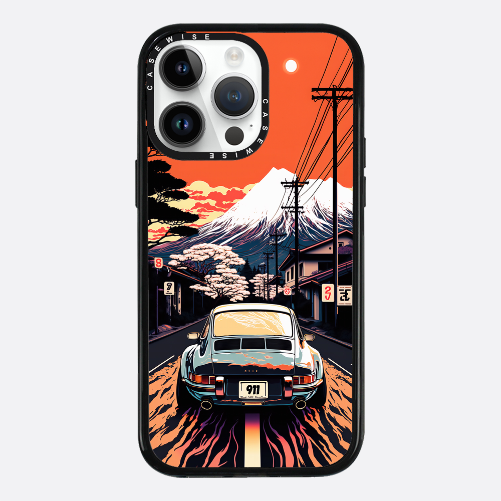 Porsche 911 Retro -Gemälde - Hülle