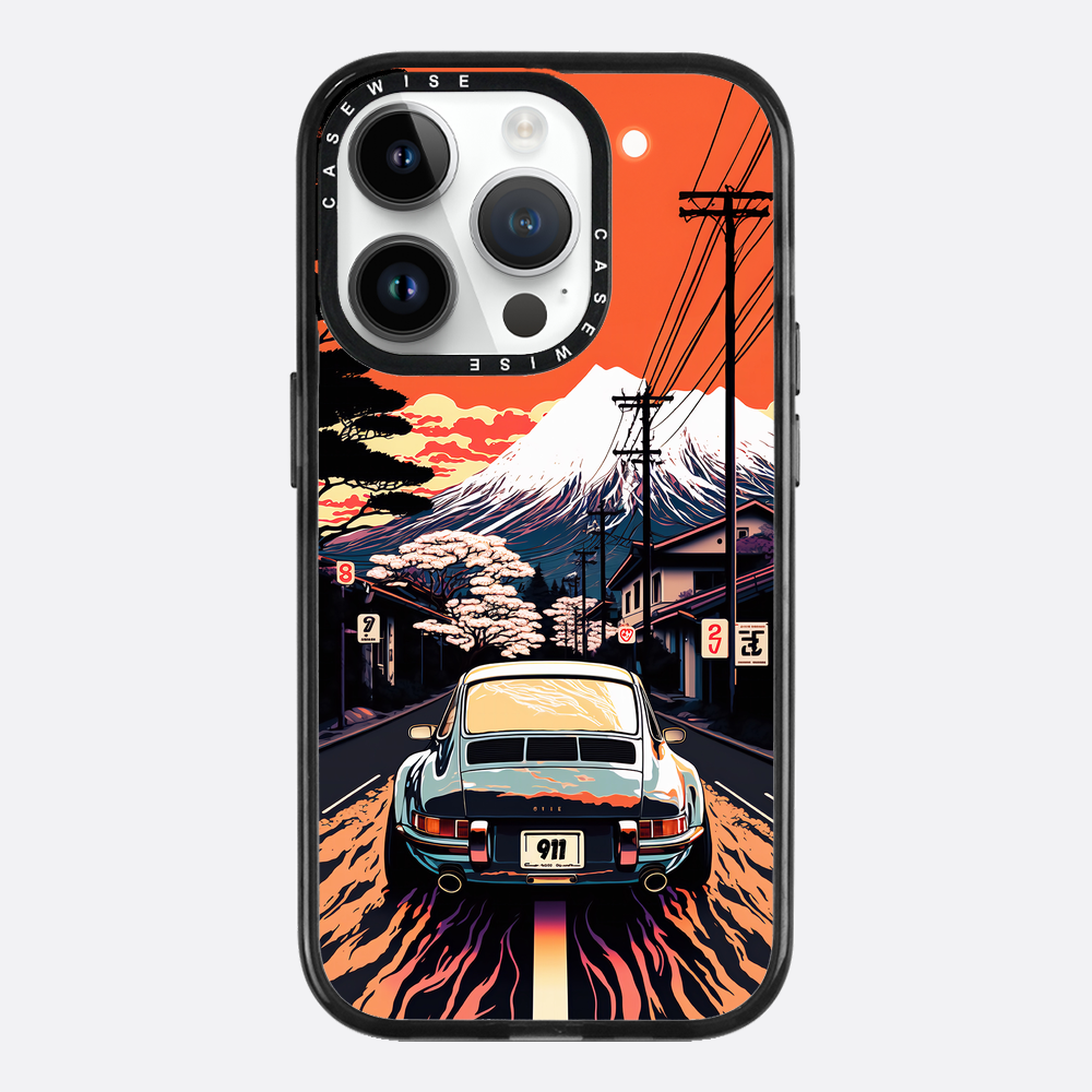 Porsche 911 Retro -Gemälde - Hülle