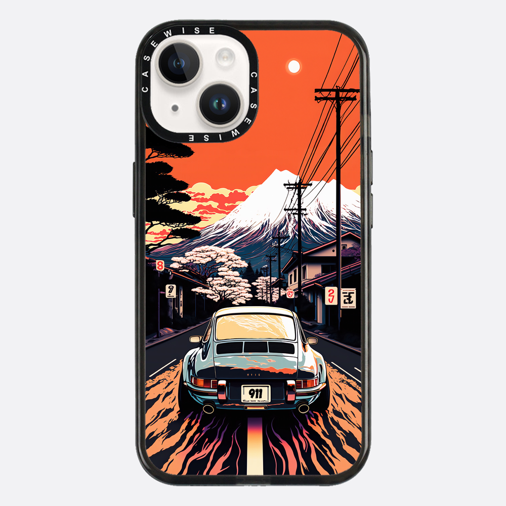 Porsche 911 Retro -Gemälde - Hülle