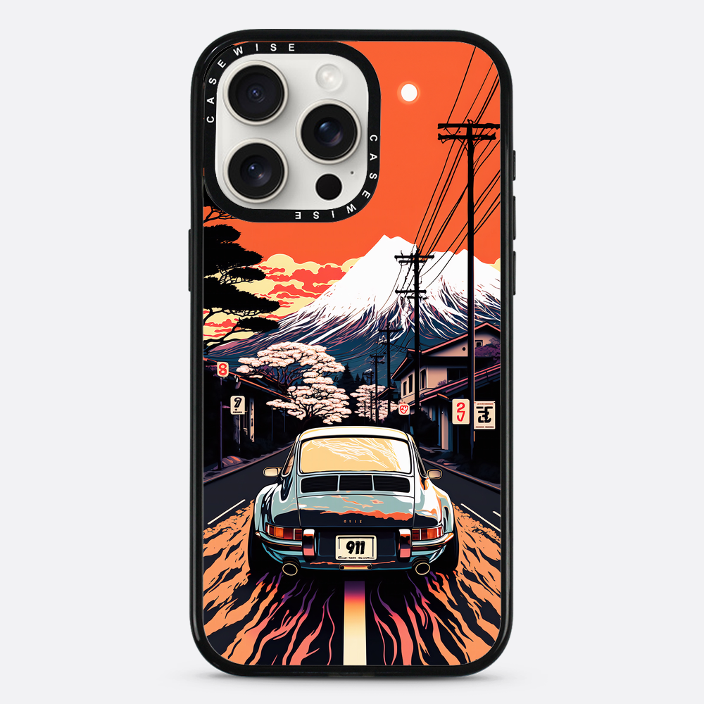 Porsche 911 Retro -Gemälde - Hülle