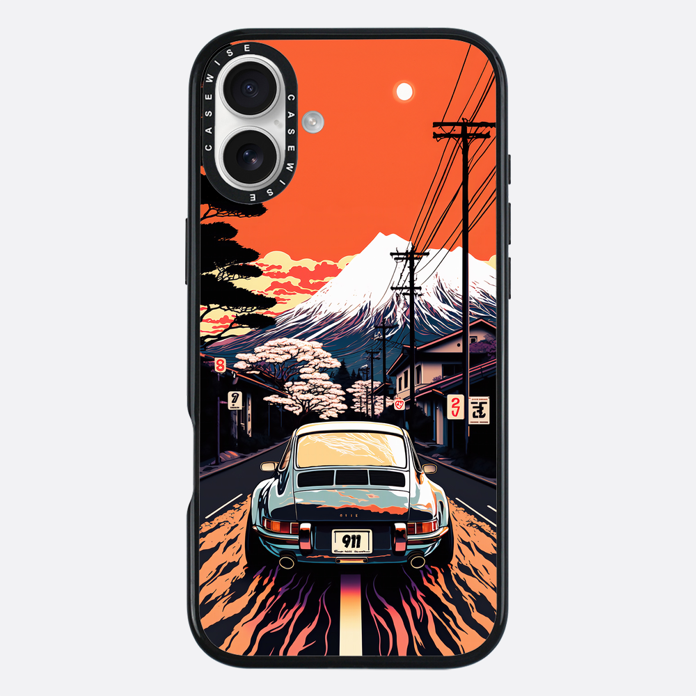 Porsche 911 Retro -Gemälde - Hülle