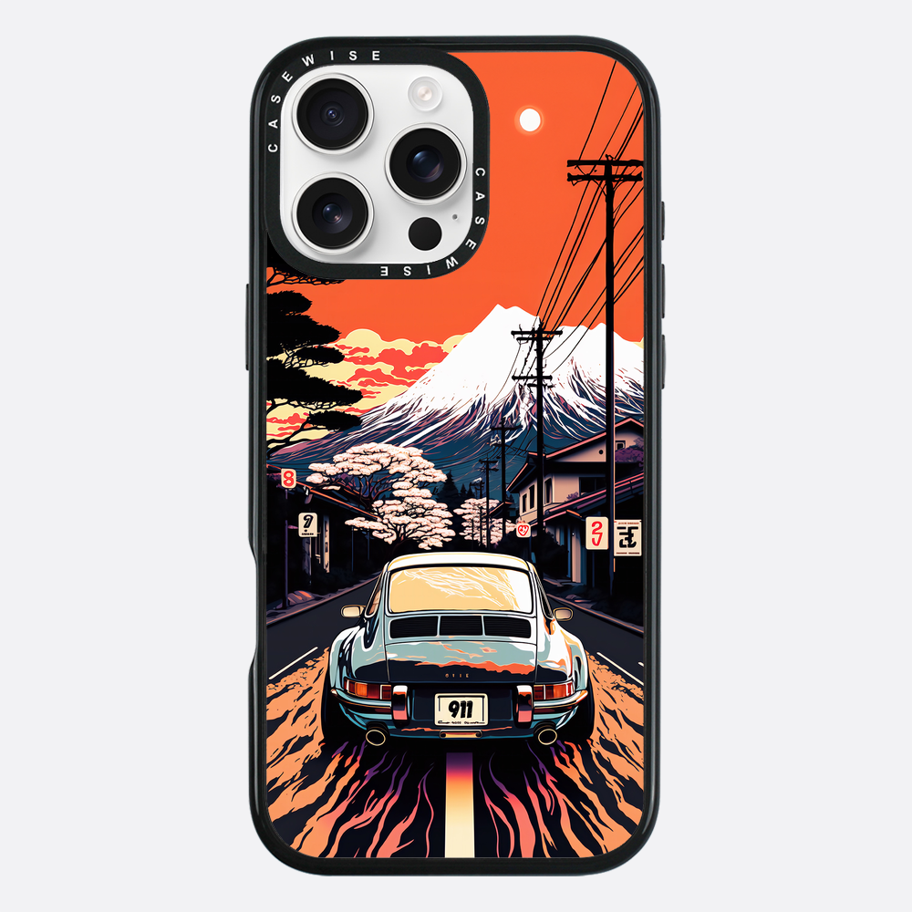 Porsche 911 Retro -Gemälde - Hülle