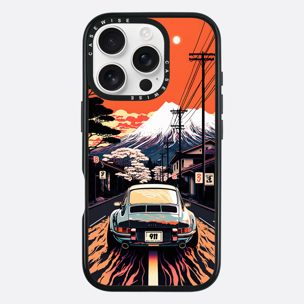 Porsche 911 Retro -Gemälde - Hülle