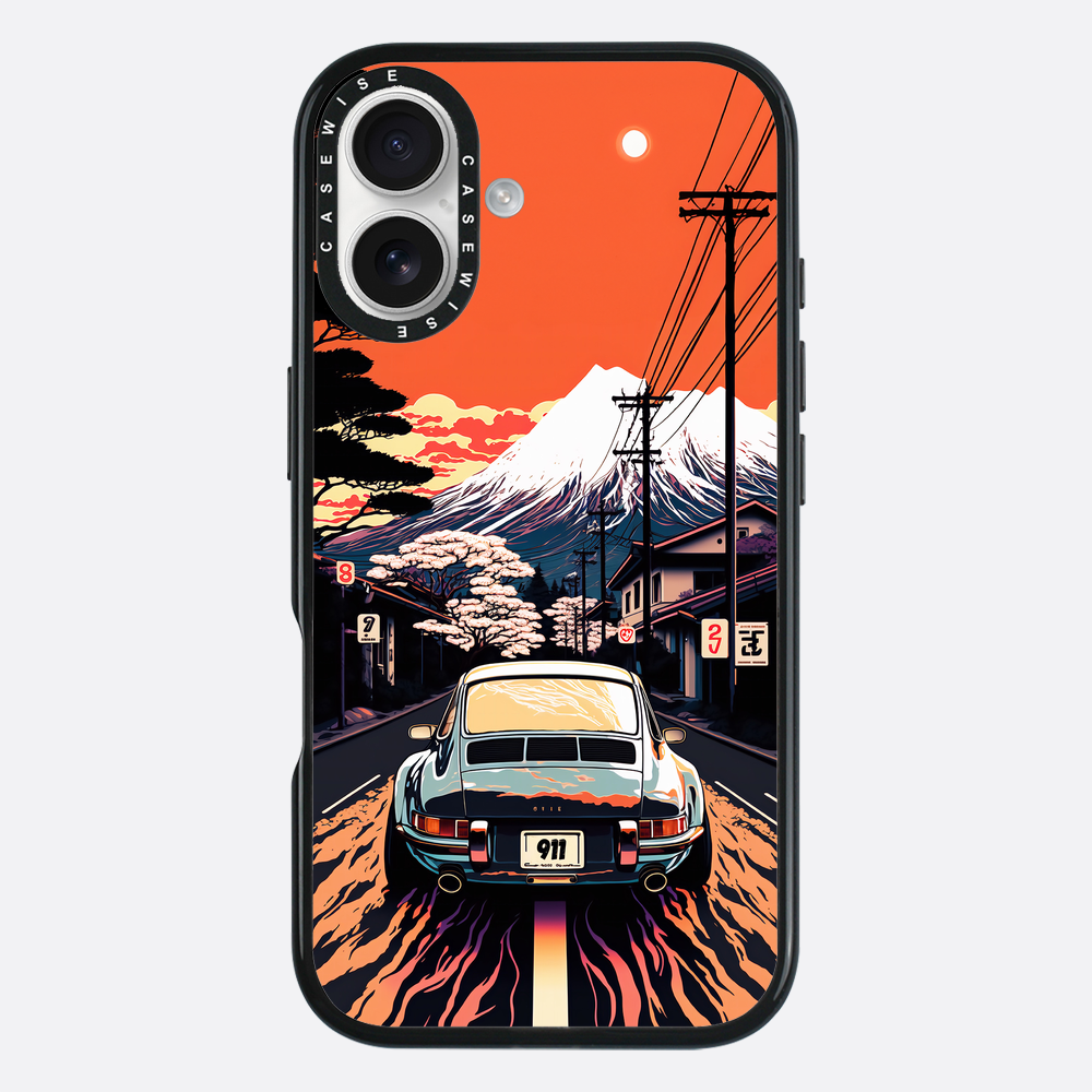 Porsche 911 Retro -Gemälde - Hülle