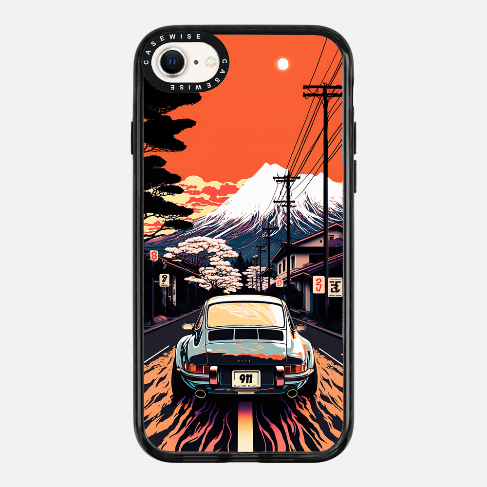 Porsche 911 Retro -Gemälde - Hülle
