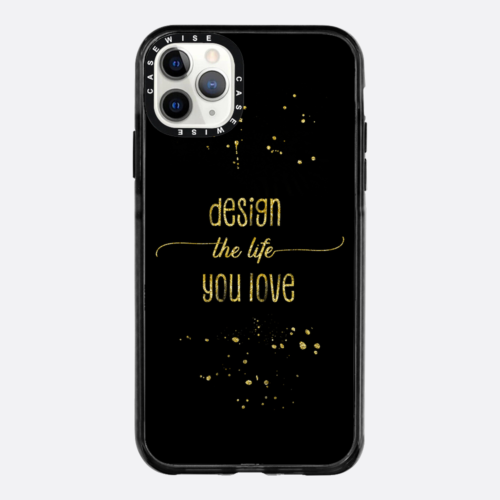 Text Kunst Gold Design Das Leben, das Sie lieben - Hülle
