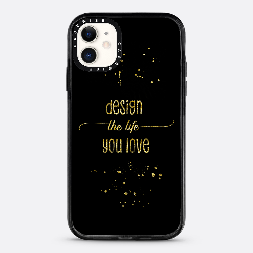 Text Kunst Gold Design Das Leben, das Sie lieben - Hülle