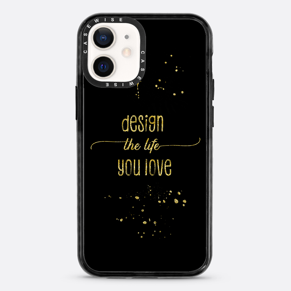 Text Kunst Gold Design Das Leben, das Sie lieben - Hülle
