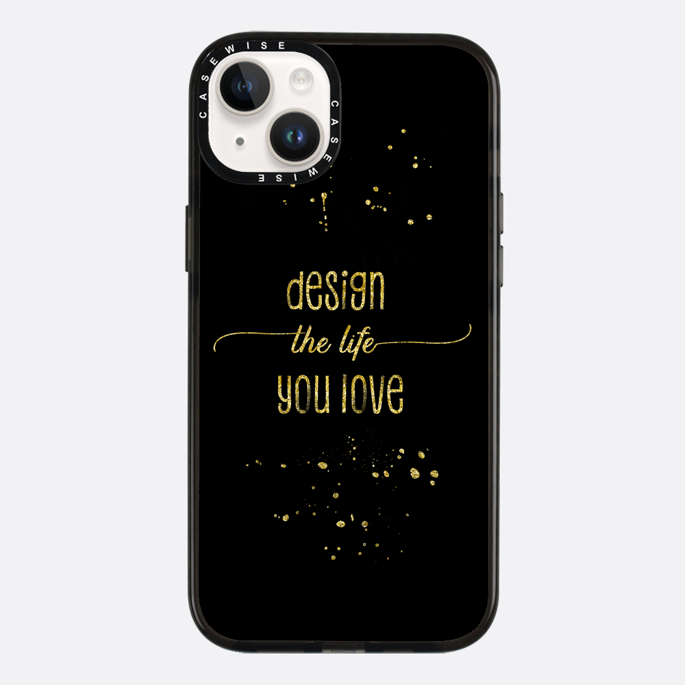 Text Kunst Gold Design Das Leben, das Sie lieben - Hülle