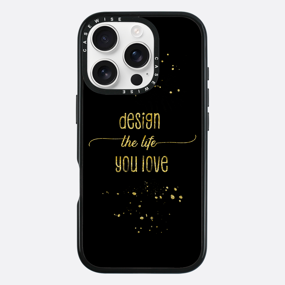 Text Kunst Gold Design Das Leben, das Sie lieben - Hülle