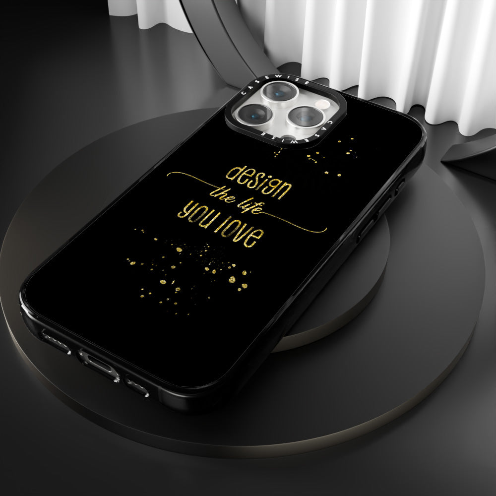Text Kunst Gold Design Das Leben, das Sie lieben - Hülle